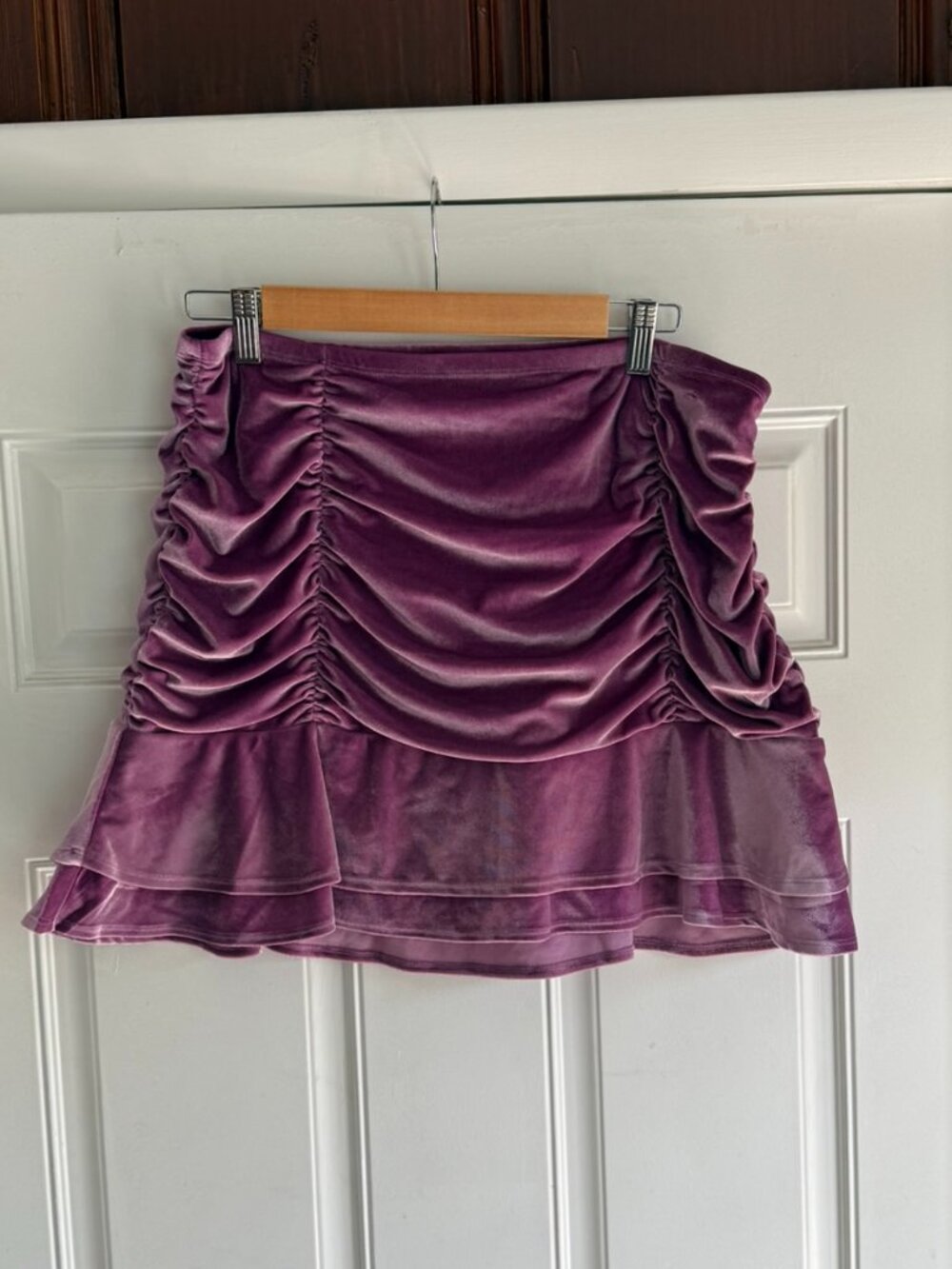 Set of 2 Wild Fable Velvet Ruched Mini Skirts — Size Large